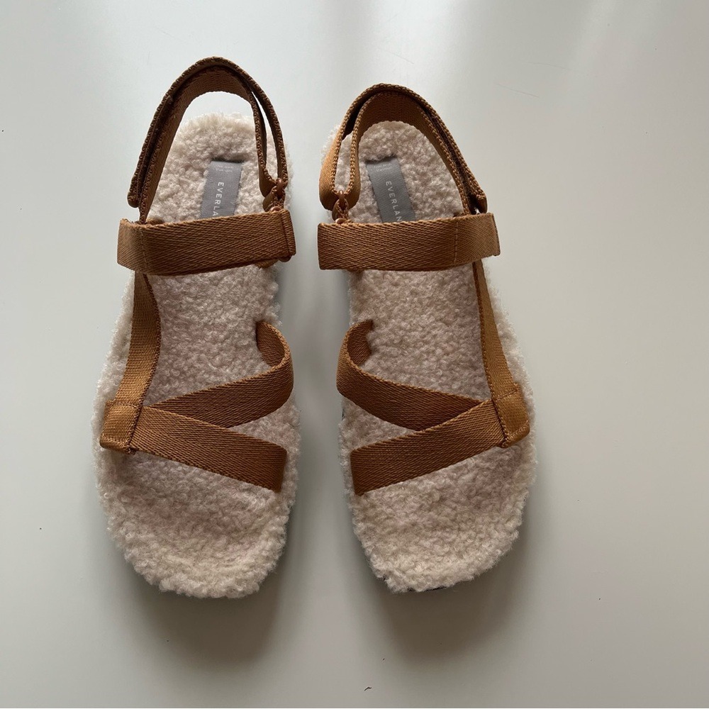 NIB Everlane The Renew Teddy Sport Nylon Brown Sandal Size 8 - Picture 4 of 11